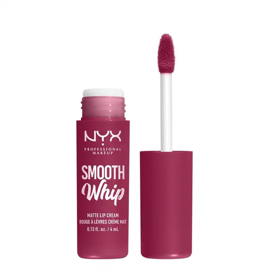 Nyx Smooth Whip Matte Lip Cream, Labial Líquido Cremoso, Mate, Tono Fuzzy Slippers 08 , 4 ml
