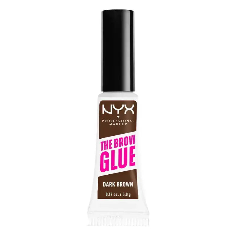 Nyx The Brow Glue, Gel Fijador De Cejas,Larga Duración, Tono 03 Dark Brown , 5 gr