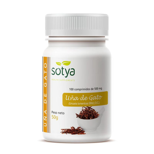 Sotya Uña De Gato 500 Mg, 100 Comprimidos