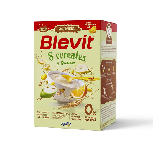 Blevit Alimentación Infantil Superfibra 8 Cereales Y Frutas, 500 grs