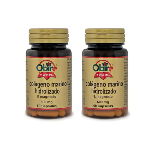 Obire Colageno Marino + Magnesio , 2X60 Cápsulas