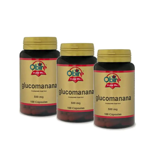 Obire Glucomanana , Pack 3 x 100 cápsulas