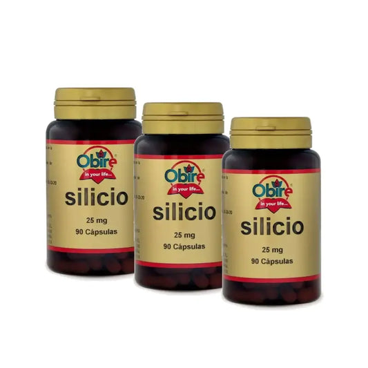 Obire Silicio 25 Mg , Pack 3 x 90 cápsulas