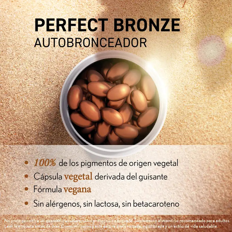 Oenobiol Perfect Bronze Autobronceador Brillo Dorado, 2x30 caps