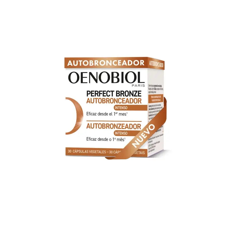 Oenobiol Perfect Bronze Autobronceador Brillo Dorado, 30 caps