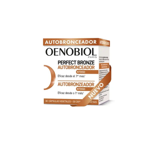 Oenobiol Perfect Bronze Autobronceador Brillo Dorado, 30 caps