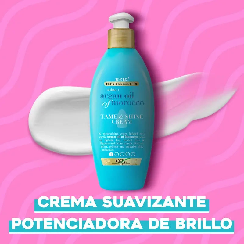 OGX Crema Peinado Brillo Aceite de Argán Marruecos, 177 ml
