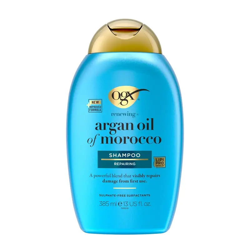 OGX Champú Aceite de Argán de Marruecos, Cabellos Secos y Dañados, 385 ml