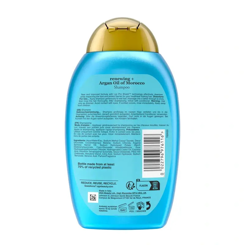 OGX Champú Aceite de Argán de Marruecos, Cabellos Secos y Dañados, 385 ml