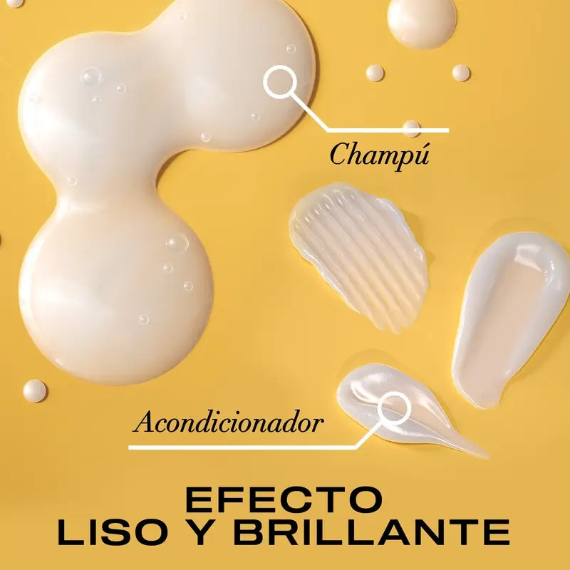 OGX Champú Queratina Brasileña, Alisa y Nutre, Cabellos Ondulados o Rizados, Suavidad y Brillo, 385ml