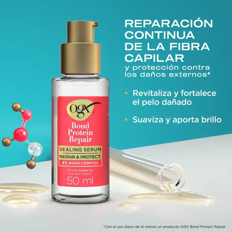 Ogx Bond Repair Sealing Serum, Serum Reparador Para El Pelo, Tratamiento Capilar, 50 Ml