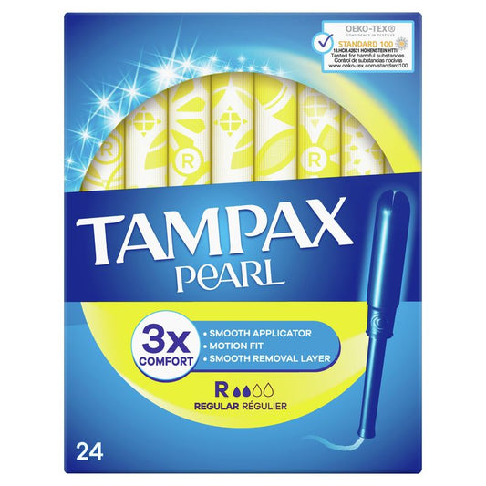 Tampax Pearl Regular Tampones Con Aplicador , 24 unidades