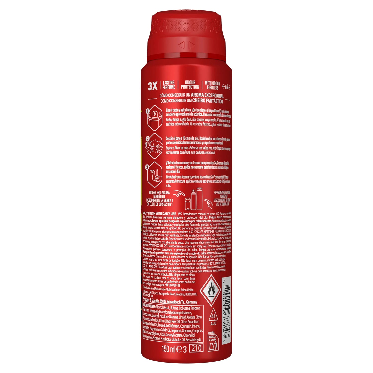Old Spice Old Spice Desodorante En Spray Edición Limitada Seleccion Española, 150 ml