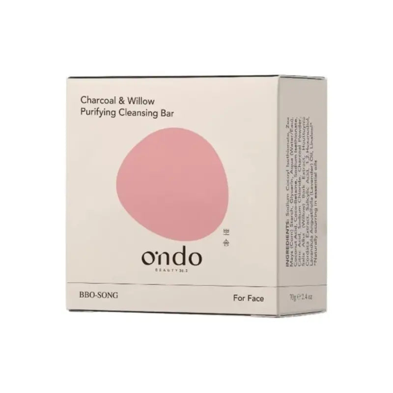Ondo Beauty 36.5 Charcoal & Willow Barra Limpiadora Purificante, 70 gr