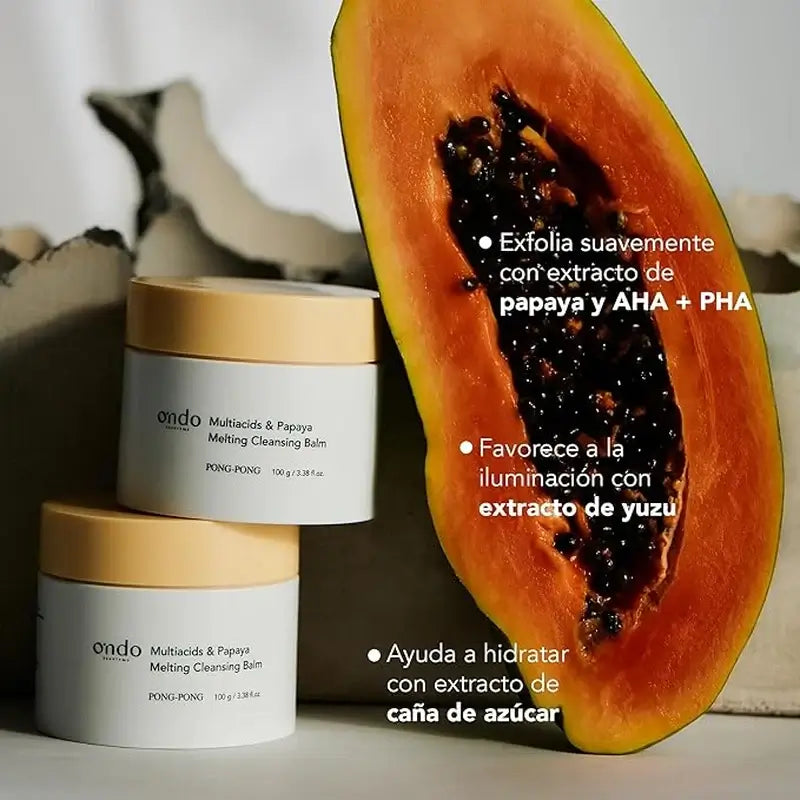 Ondo Beauty 36.5 Multiacids & Papaya Bálsamo Limpiador, 100 gr