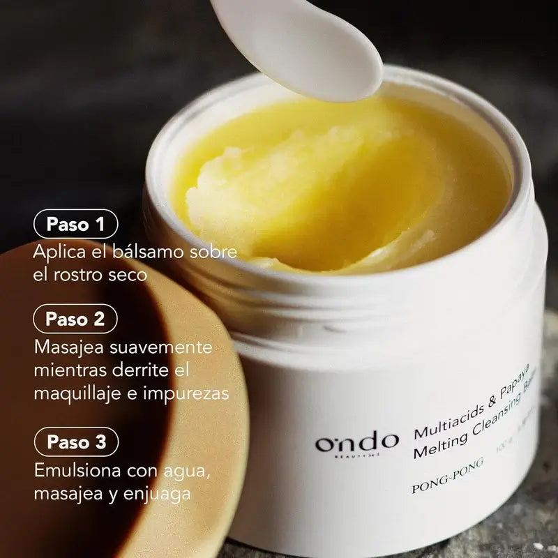 Ondo Beauty 36.5 Multiacids & Papaya Bálsamo Limpiador, 100 gr