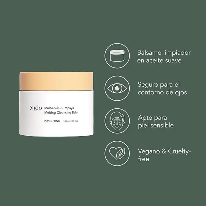 Ondo Beauty 36.5 Multiacids & Papaya Bálsamo Limpiador, 100 gr