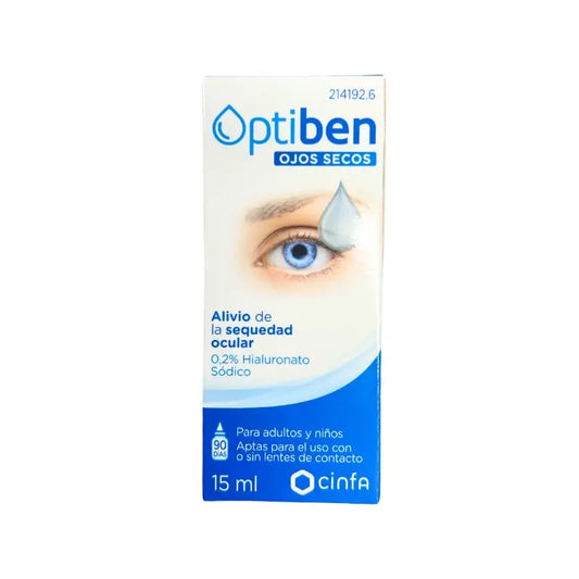 Optiben Ojos Secos Gotas Sequedad Ocular, 15 ml