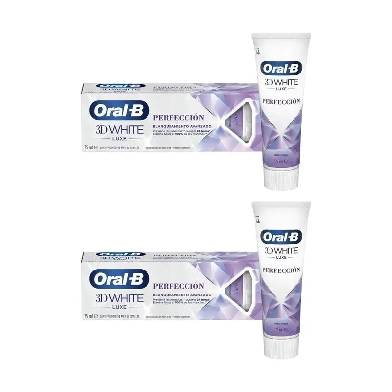 Oral-B 3Dwhite Luxe Perfección Pasta Dentífrica Blanqueadora 2X75 Ml