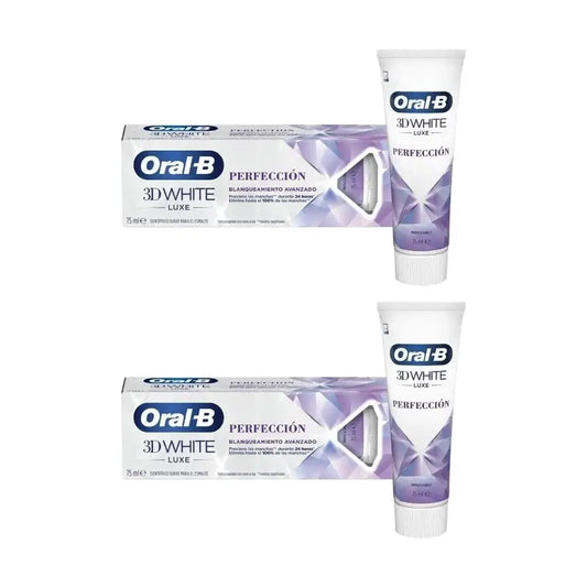 Oral-B 3Dwhite Luxe Perfección Pasta Dentífrica Blanqueadora 2X75 Ml