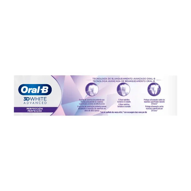 Oral-B 3D White Advanced Perfection Pasta Dentífrica , 2x75 ml