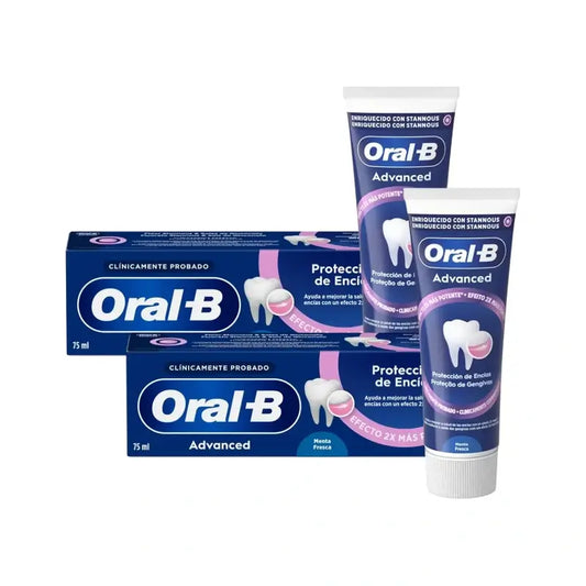 Oral-B Advanced Pasta Dentífrica Protección De Encías Menta Fresca , 2X75 Ml