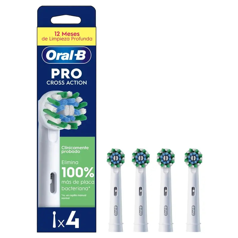 Oral-B Braun Recambio Cross Action, 4 unidades