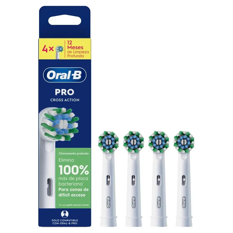 Oral-B Braun Recambio Cross Action, 4 unidades