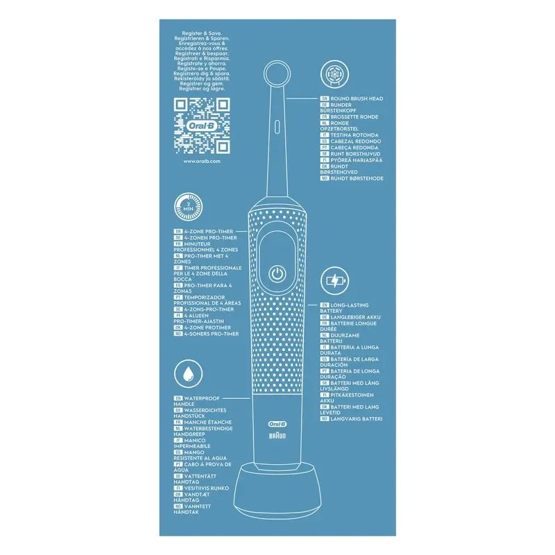 Oral-B Braun Vitality Pro Cepillo Eléctrico Morado, 1 unidades