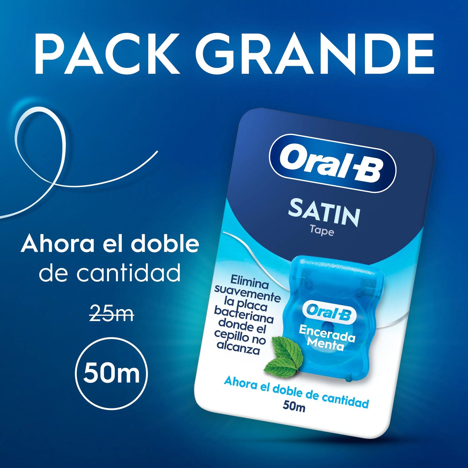 Oral-B Satin Tape Menta 50 metros