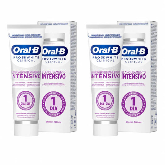 Oral-B Pasta 3Dw Blancura Radiante , 75 ml, pack 2