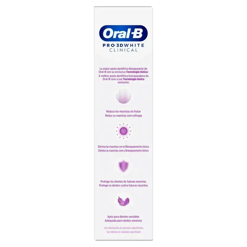 Oral-B Pasta 3Dw Blancura Radiante , 75 ml, pack 2