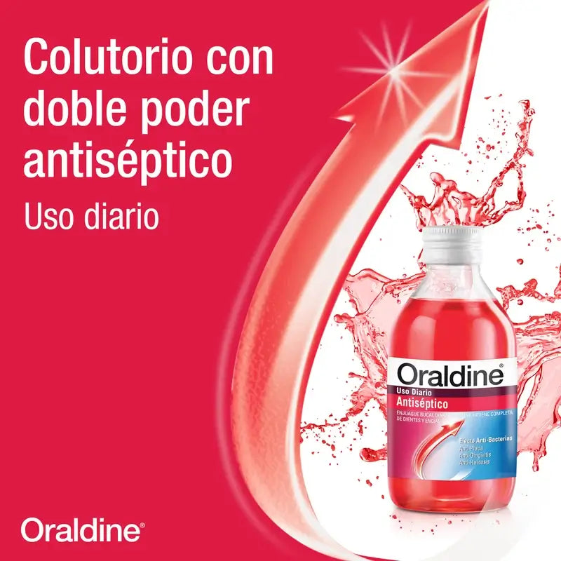 Oraldine Colutorio de Uso Diario Antiséptico Antibacterial, 200 ml