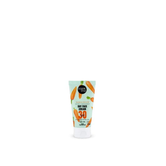 Organic Shop Crema De Día Facial Con Protección Solar Zanahoria + Antioxidantes Spf30, 50 Ml
