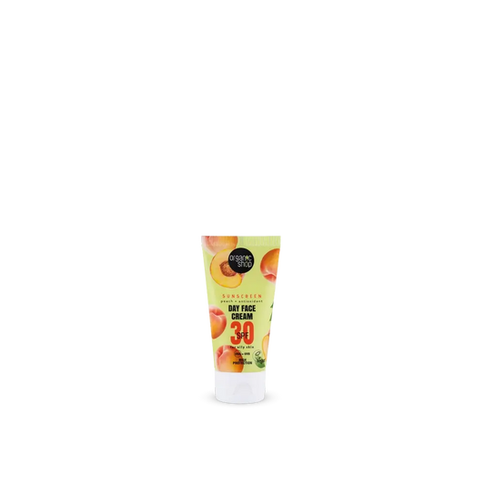 Organic Shop Crema De Día Facialcon Protección Solar Melocotón + Antioxidantes Spf30, 50 Ml