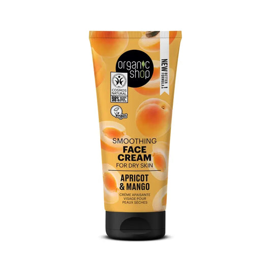 Organic Shop Crema Facial Ligera Diaria Para Piel Seca Albaricoque Y Mango De Organic Shop, 50 Ml