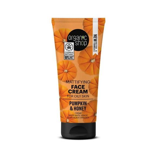 Organic Shop Crema Facial Matificante Para Piel Grasa Calabaza Y Miel De Organic Shop, 50 Ml