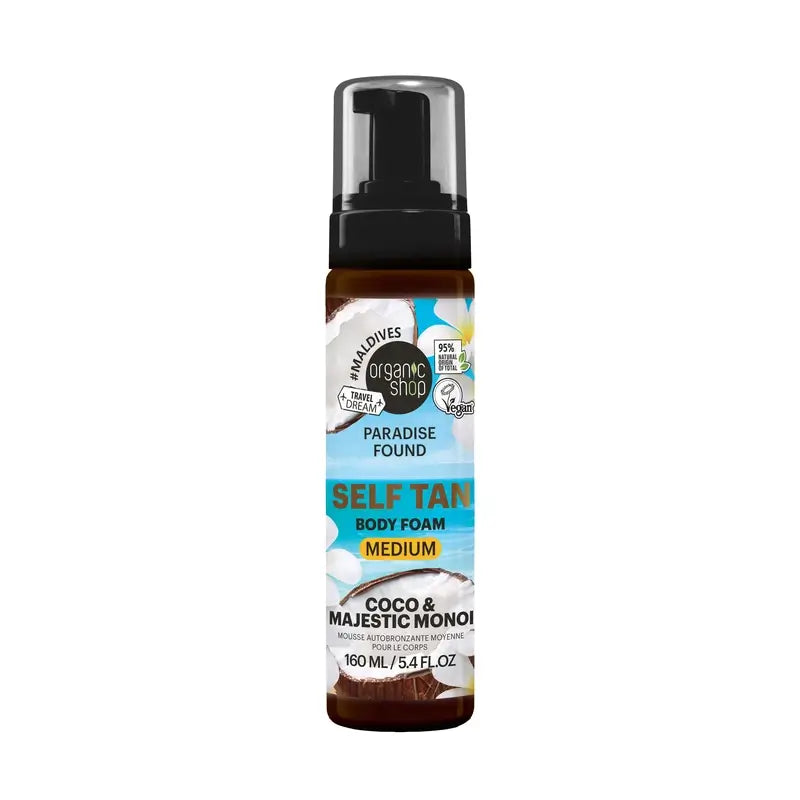Organic Shop espuma autobronceadora tono medio, 160 ml