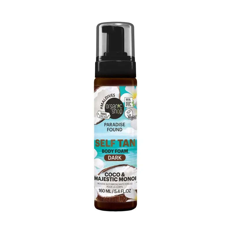 Organic Shop espuma autobronceadora tono oscuro, 160 ml
