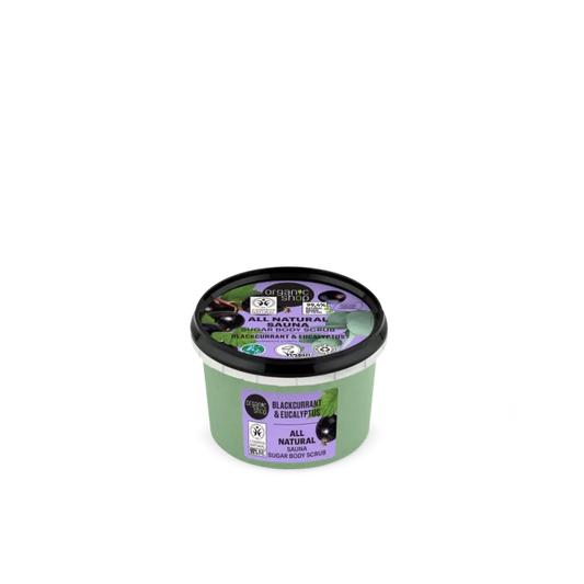 Organic Shop Exfoliante Corporal De Azúcar Grosella Negra Y Eucalipto Con Efecto Sauna, 250 Ml