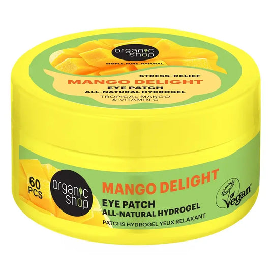 Organic Shop Fac Parches De Hidrogel Antiestrés Para El Contorno De Los Ojos «Mango Delight» , 60 uds