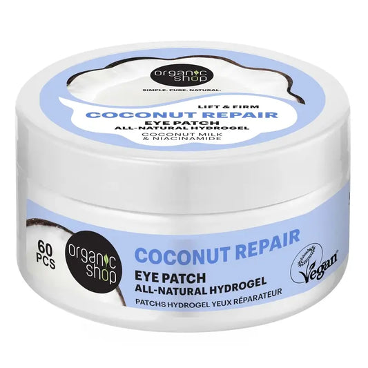 Organic Shop Fac Parches De Hidrogel Reafirmantes Para El Contorno De Los Ojos «Coconut Repair» , 60 uds