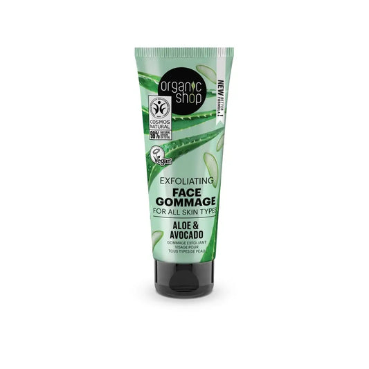 Organic Shop Gommage Facial Exfoliante Para Todo Tipo De Piel Aguacate Y Aloe De Organic Shop, 75 Ml