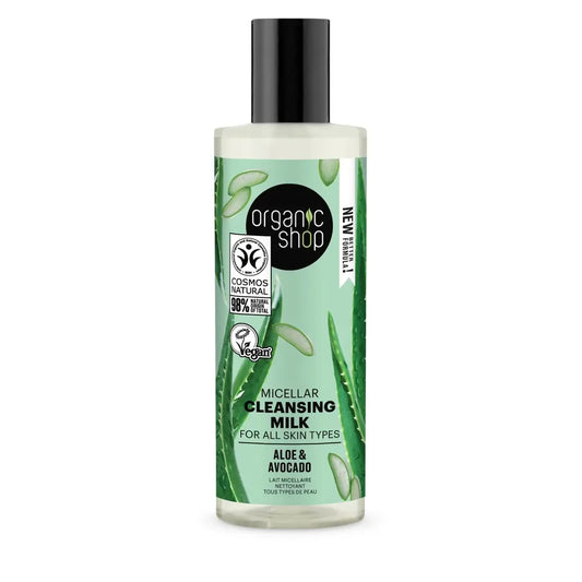 Organic Shop Leche Limpiadora Micelar Para Todo Tipo De Piel Aguacate Y Aloe De Organic Shop, 150 Ml