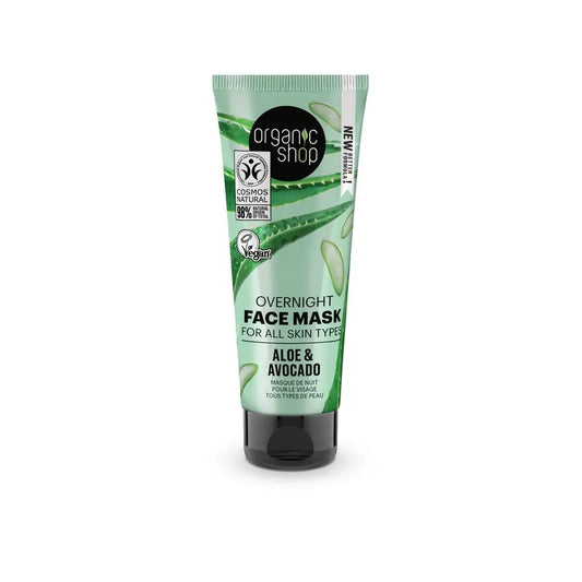 Organic Shop Mascarilla Facial Nocturna Para Todo Tipo De Piel Aguacate Y Aloe De Organic Shop, 75 Ml