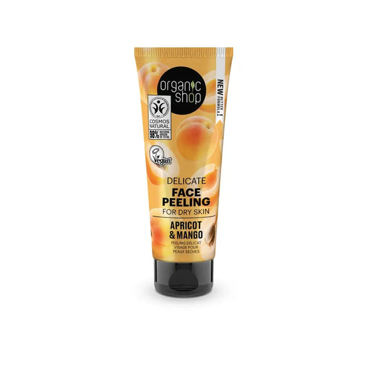 Organic Shop Peeling Facial Suave Para Piel Seca Albaricoque Y Mango De Organic Shop, 75 Ml