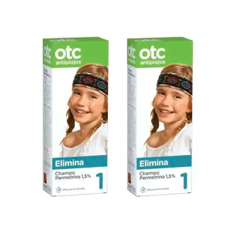 OTC Antipiojos Champú Permetrina 1,5% , Pack 2 x 125 ml