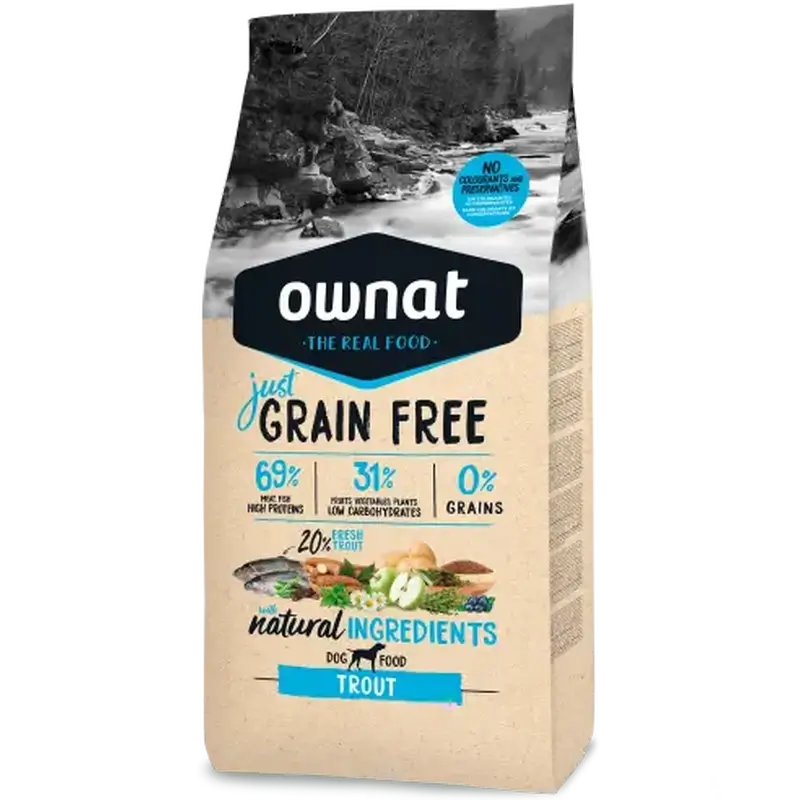 Ownat Just Canine Adult Grain Free Trucha 14Kg