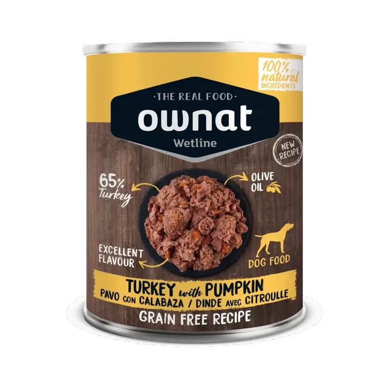 Ownat Wetline Canine Pavo Con Calabaza 12X395Gr