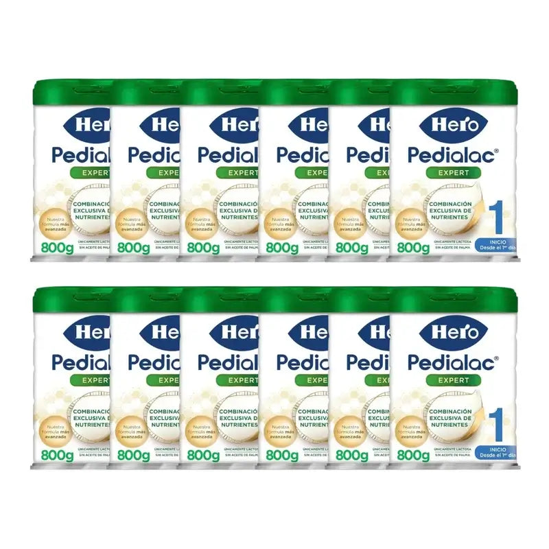 Hero Baby Leche De Inicio Pedialac 1, Pack 12 X 800gr